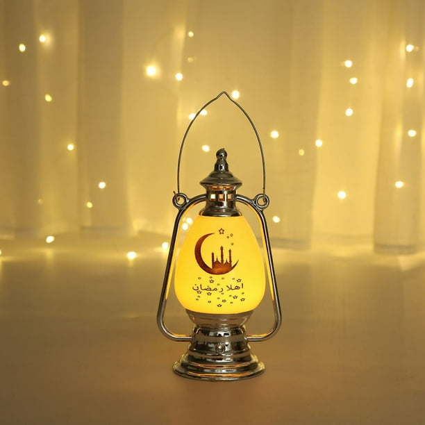 Eid Mubarak Luz de luna Islam Ramadán Decoración Musulmán islámico Led Mesa  de velas