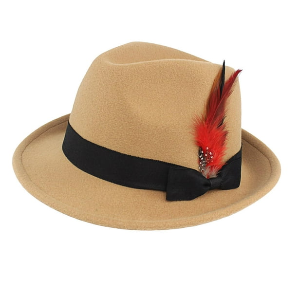Sombrero de jazz de Panamá unisex Sombrero de ala corta Sombrero de plumas Sombreros Fedora , Salvador Sombrero de copa Panamá Jazz | Bodega Aurrera en