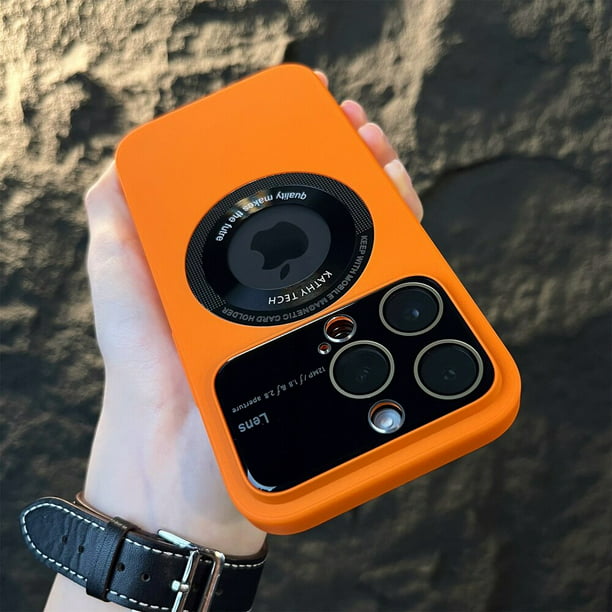 Funda de silicón con MagSafe para el iPhone 15 Pro - Color naranjada -  Apple (MX)