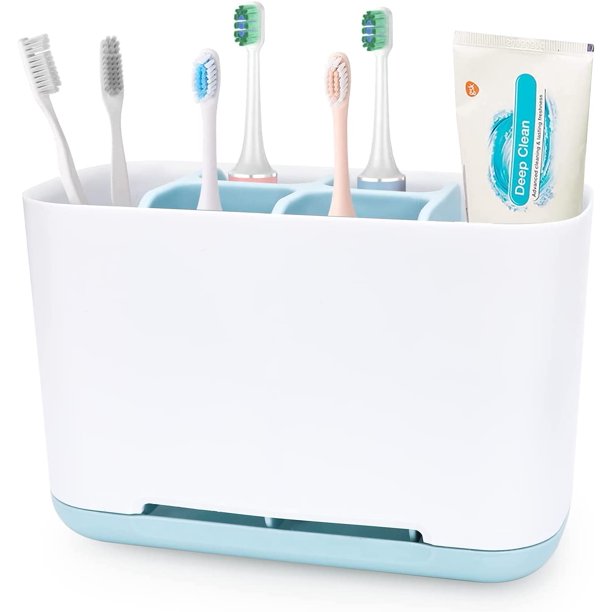 Soporte para cepillos de dientes para baño con orificio de drenaje