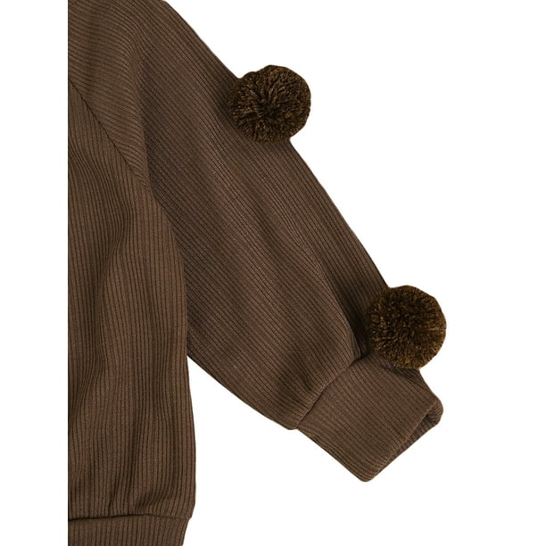 Conjunto de ropa de 2 piezas para bebés y niñas pequeñas, traje de otoño  invierno, chaqueta abierta XBTCLXEBCO 5-6 años, Verde