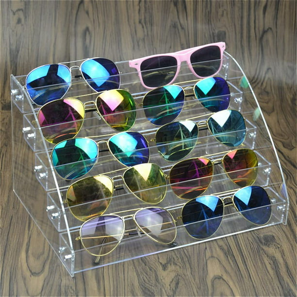 Organizador de gafas de sol, estuche transparente para exhibición