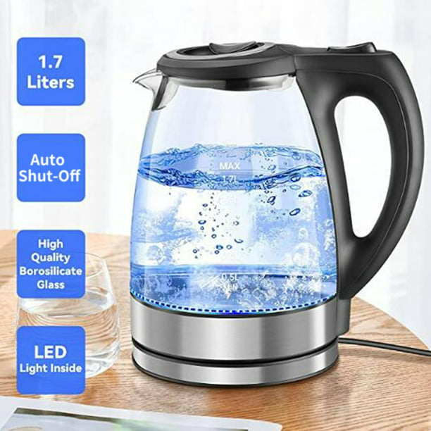 Hervidor eléctrico Hervidor té vidrio y caldera agua caliente apagado  automático 