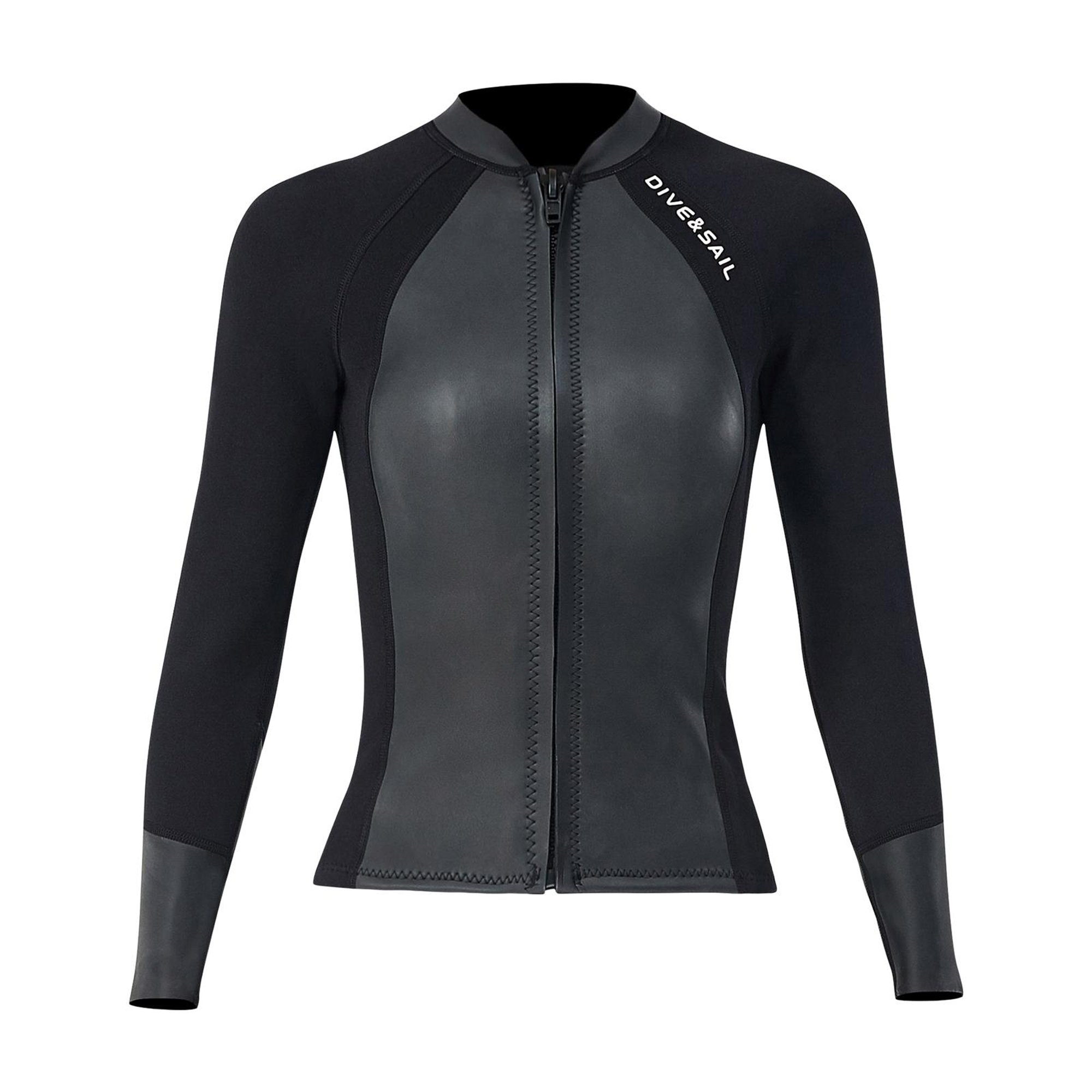 Chaqueta de neopreno UPF 50 de de espesor para mujer para piragüismo,  kitesurf, natación brillante L negro brillante DYNWAVEMX Traje de neopreno  para mujer