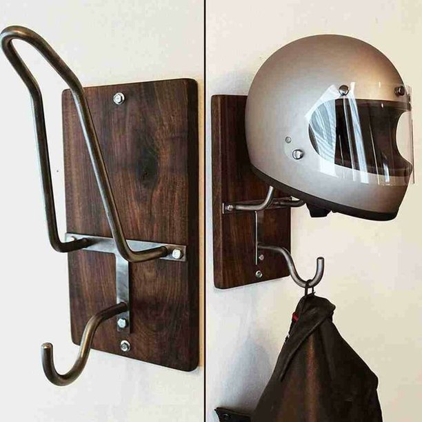 Porta Casco Moto Gancho Jaket Porta Casco Moto Chaqueta Gancho Madera  Dontodent Kuyhfg Sin marca