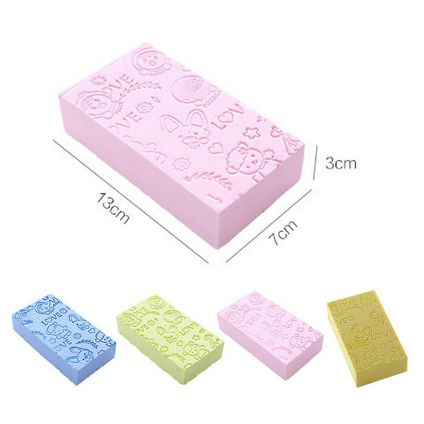 Esponja de ducha corporal ultra suave – 2/4 esponjas de baño exfoliante  súper suave para adultos y niños (blanco + gris)
