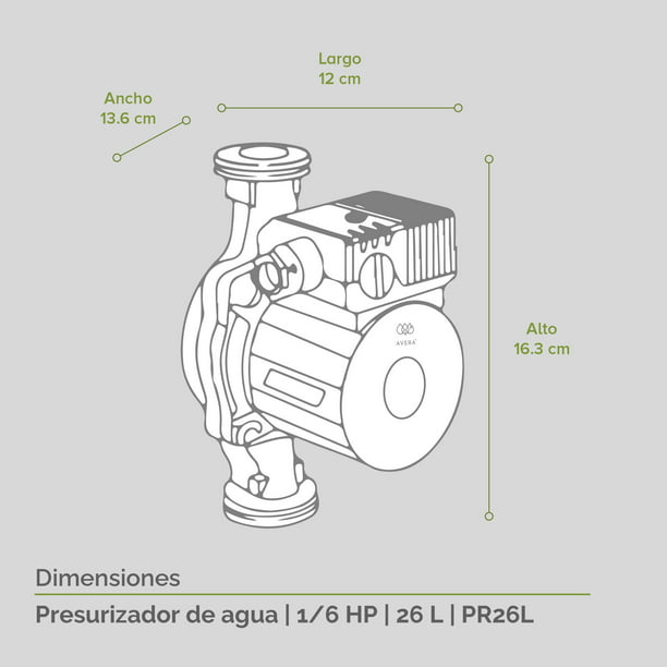 Bomba Presurizadora De Agua Automática 1/3 Hp Avera Pr72l Color Azul