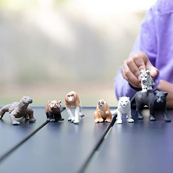schleich wild life juguetes de animales para niños de 3 set de figuras de animales asiáticas de 7 schleich schleich