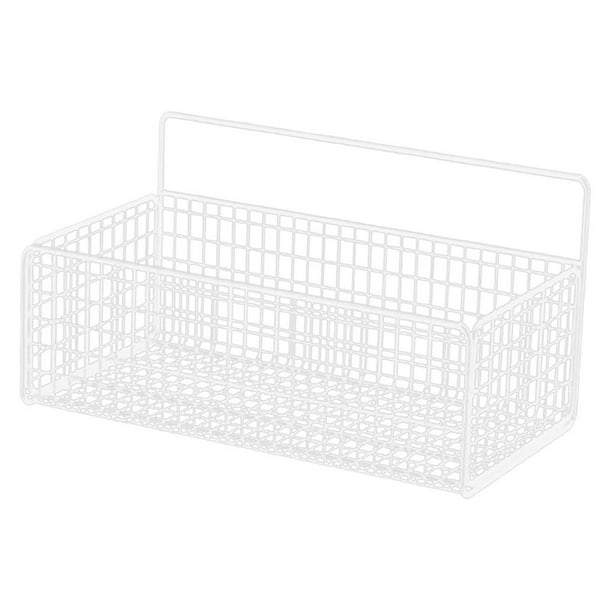 Cesta Colgante de Metal Estante Organizador de Almacenamiento Blanco para  Cocina Armario Oficina