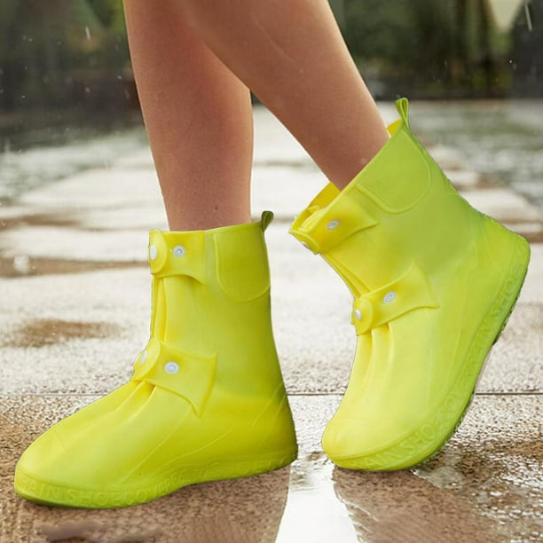 Fundas impermeables para zapatos, impermeables, reutilizables, plegables,  protectores de zapatos para botas de lluvia, antideslizantes, para lluvia
