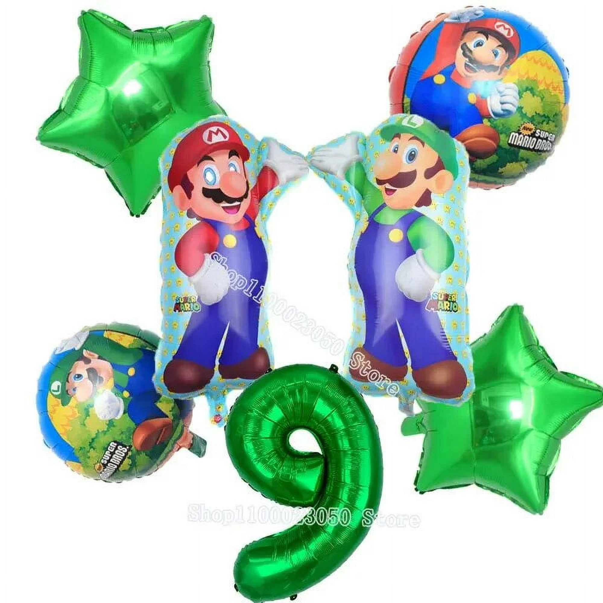 Decoración de fiesta de Mario Bros, suministros de cumpleaños de Super Mario,  globos, pancarta, teló Alegría Market