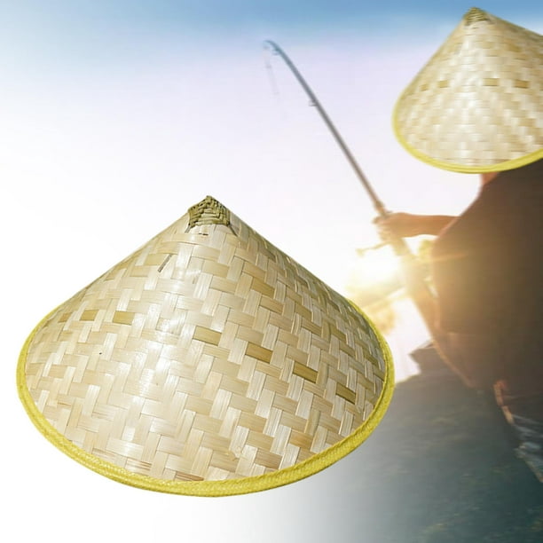 Sombrero trenzado de bambú Sombrero chino Sombrero de Artesanía tejida  Sombrero de cáscara dura Pint Fernando Sombrero trenzado de bambú