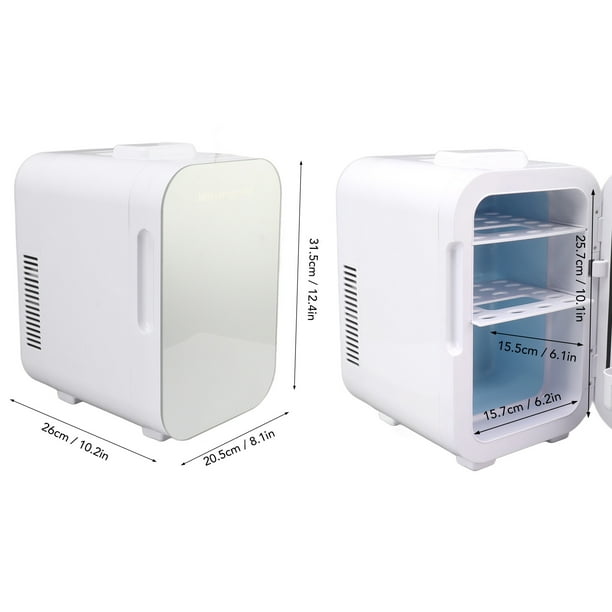 Mini Refrigerador de 8L Estante Extraíble Extremadamente Silencioso Refrigerador  Pequeño Refrigerador Más Cálido Refrigeradores de Automóvil de Uso Dual con  Espejo para ANGGREK Otros