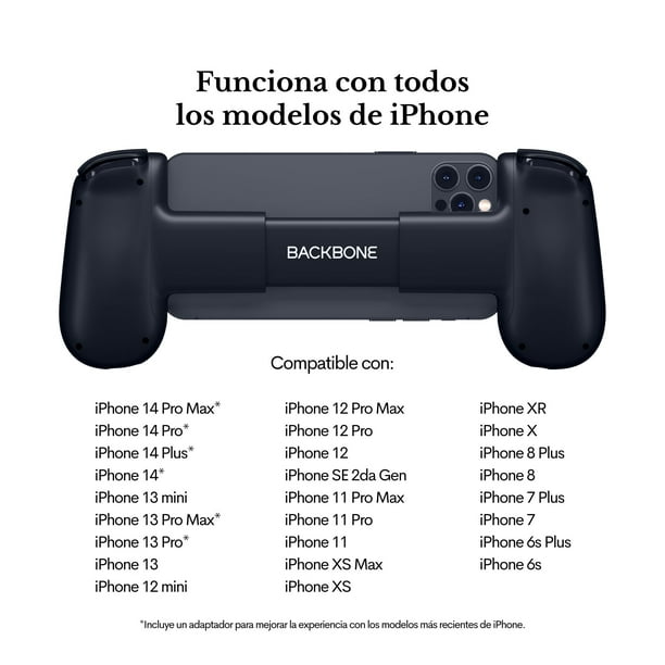 Controlador de juego móvil para iPhone Edición Estándar V2, Negro Backbone  One