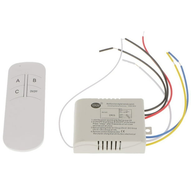 GHome Interruptor inteligente de 3 vías (paquete de 4), control de voz y  aplicación, necesita cable neutro, material ignífugo