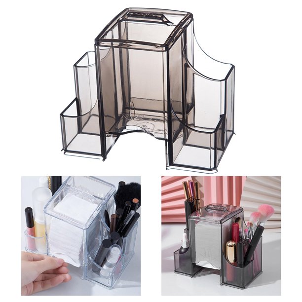 Organizador de maquillaje grande con tapa, portátil con cajones, caja de  almacenamiento de cosméticos para Blanco jinwen organizador de maquillaje