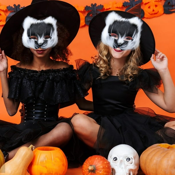 Maelstrom 2023 Cat Mask Plush Cat Fox Mask Halloween Cosplay Costume Realistic Cat Face Mask Animal Mask Halloween Mask