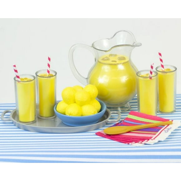 juego de porción de especialidad de juego de comida para muñecas de limonada incluye jarr sophias sophias