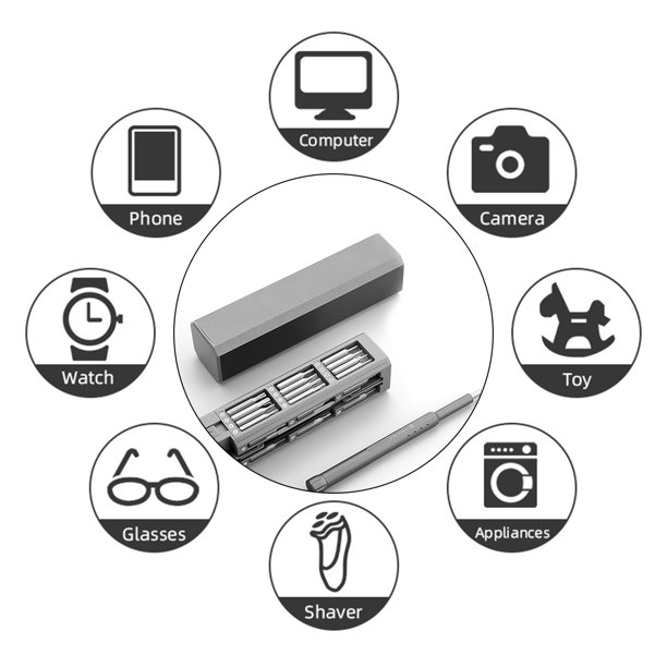 Xiaomi Wiha Juego de destornilladores de precisión, 24 puntas de  destornillador magnéticas, juego de herramientas de destornilladores de  bolsillo, kit pequeño de destornillador, kit de herramientas de reparación  para artículos electrónicos 