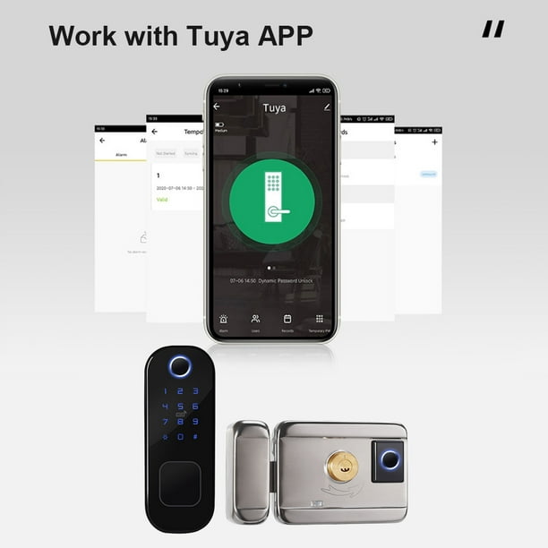 Cerradura Inteligente Tuya Smart App tarjeta RFID huella dactilar