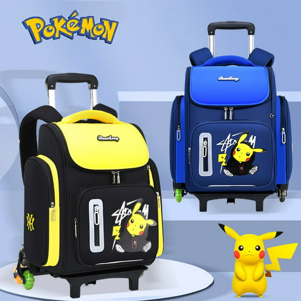 Pokemon Maleta para niños con ruedas, bolsa de equipaje para niños y niñas,  bolsa de viaje con asa, maleta pequeña con ruedas, artículos esenciales