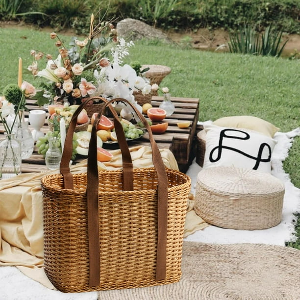 5 hermosas y prácticas cestas de picnic de mimbre.