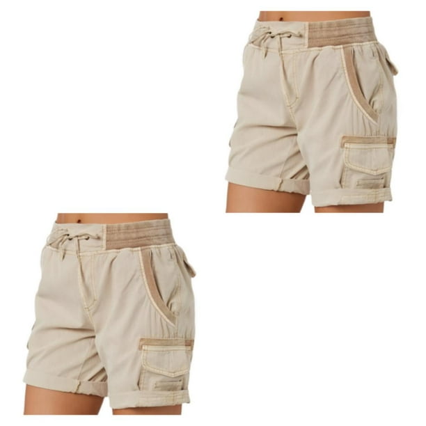 Guardurnaity Pantalones Cargo para mujer, pantalones cortos con bolsillos,  cintura holgada, pantalon Guardurnaity