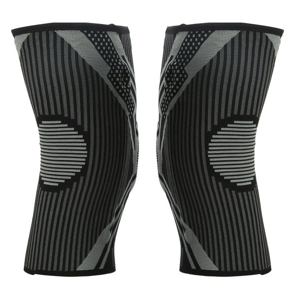 Un par de rodilleras deportivas de silicona antideslizante soporte de  resorte tejido negro rodillera soporte para correr baloncesto XL YUNYI  BRAND Deportes