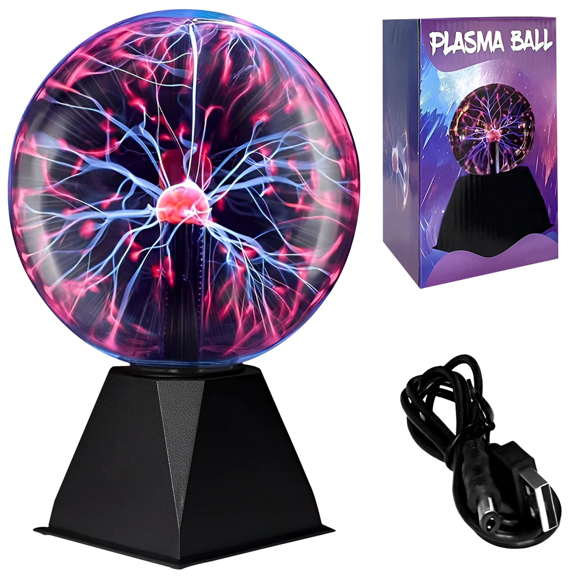 Bola de plasma, iones de aire, bola de plasma de dragón sensible al tacto  con iluminación roja púrpura y globo de plasma USB para