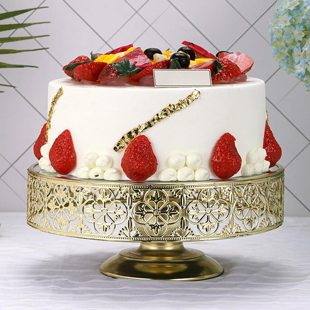 Soporte para tartas de metal, soporte de postres de oro blanco,  decoración de fiesta de cumpleaños, soporte para cupcakes, bandeja para  pastel de alimentos, soporte para cupcakes (color : dorado, estilo