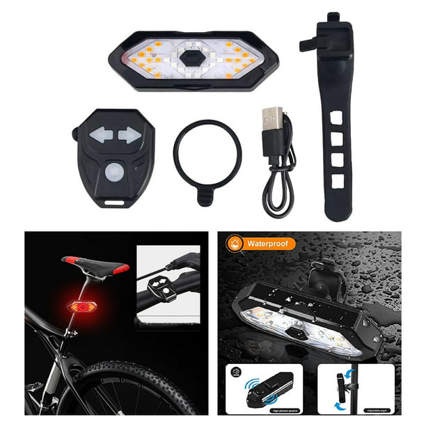 Luz Trasera De Bicicleta, Luz Trasera De Bicicleta Recargable USB Para  Ciclismo, Advertencia De Seguridad De Mochila De Casco, Accesorios De  Bicicleta