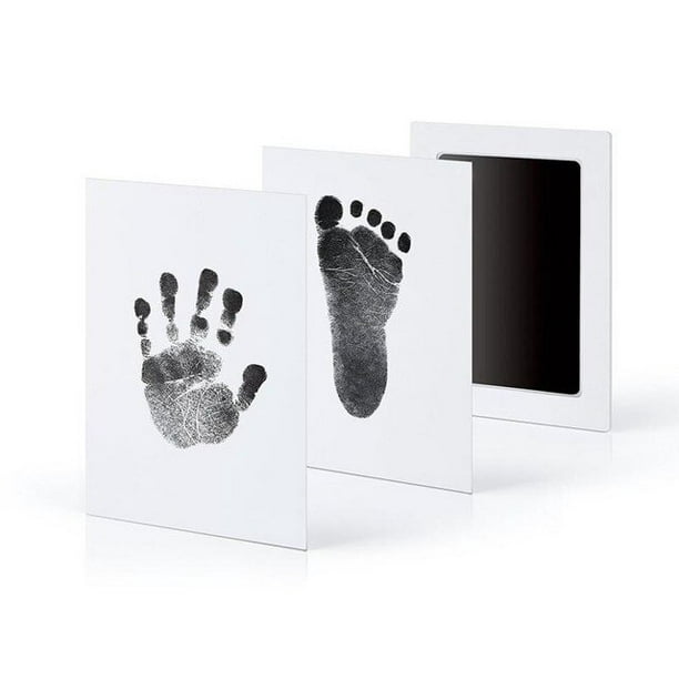 Kit de huellas y manos para bebé recién nacido, almohadillas de tinta,  marco de fotos, Impresión de manos, accesorios de recuerdo para niños  pequeños, regalo de Baby Shower seguro y limpio