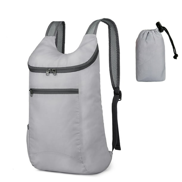 Mochila plegable portátil ligera impermeable mochila plegable ultraligera  al aire libre para mujeres hombres viajes senderismo, Naranja- 20L