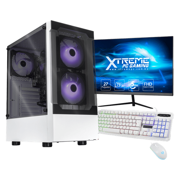 xtreme pc gaming intel core i9 11900 16gb ssd 240gb 3tb monitor 27 wifi white