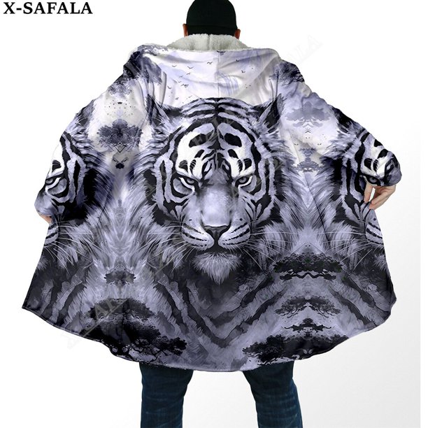 Chaqueta Con Capucha Estampado De Tigre Blanco 3D Para Hombre Sudadera De  Animal