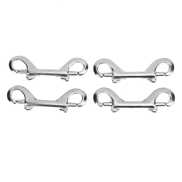 Double Ended Snap Hook, L100MM 316 Stainless Steel End Bolt Hook Marine  Grade Snaps Compatible for Ropes Belts Chains Small Cables Boating Rowing
