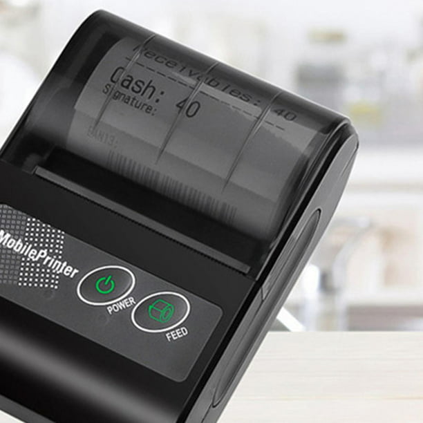 Impresora térmica de Impresora de etiquetas portátil pequeña pequeña de  57,5 mm Impresión de velocidad Compatible con el conjunto de coma Sunnimix  Impresora de recibos Bluetooth