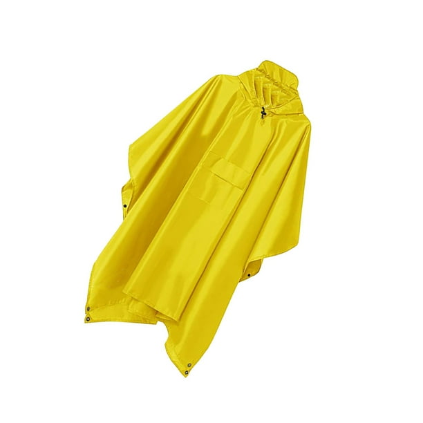Moyic Chubasquero largo para hombre con bolsillo, chaqueta impermeable para  la lluvia, abrigo multiusos para mochilero, Camping, ciclismo, escalada  Paraguas de lluvia Amarillo Moyic HA067448-01
