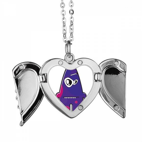 universo alien purple monster alas de ángel collar colgante regalo de moda unbranded m