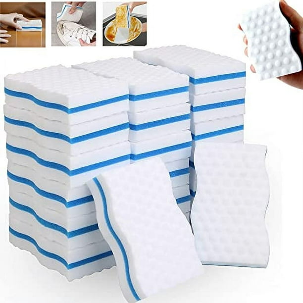  Paquete de 20 esponjas mágicas de limpieza, limpiador  multifuncional de esponja para zócalo de muebles domésticos, para todas las  superficies, pared, platos, baño, automóvil : Salud y Hogar