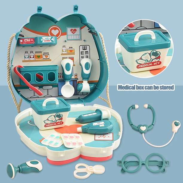 14Pcs Doctors Kit for Children Play Set Kids With Carry Case Doctor Toy