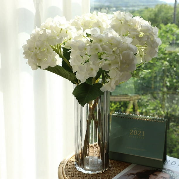 Carlita's Blooms Hortensias artificiales de seda con tallos para decoración  del hogar (CAR-10HY) – Yaxa Store