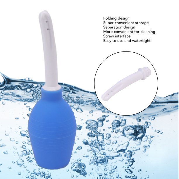 Ducha anal de silicona, ducha de enema, bulbo de enema, para limpieza de  colon y estreñimiento, limpiador vaginal reutilizable para hombres y  mujeres