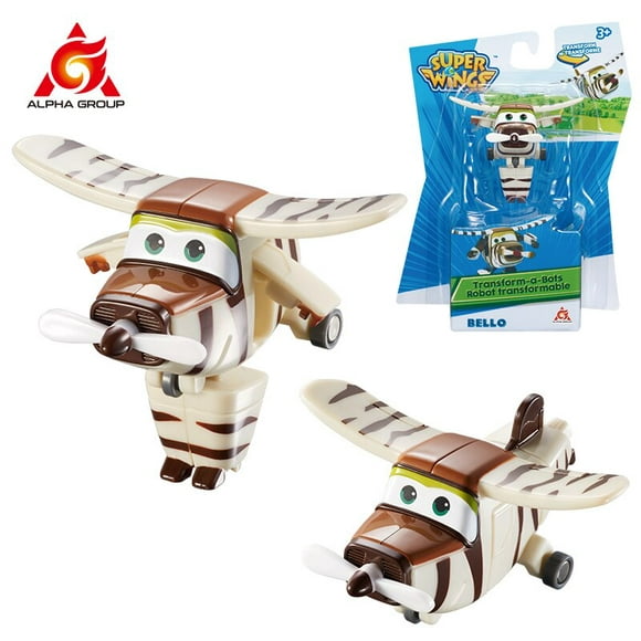 figuras de acción de super wings para niños mini juguete transformable de 2 pulgadas deformación avión robot regalos fivean unisex