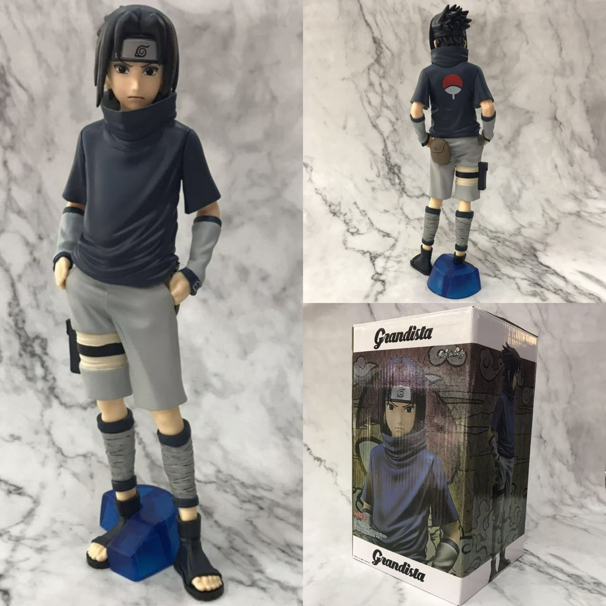 Action Figure Sasuke Uchiha Genin Anime Naruto Clássico 25cm