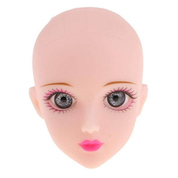 predolo 1/6 BJD Molde de cabeça de boneca sem olhos maquiagem DIY peças de  corpo de bonecas, olhos verdes