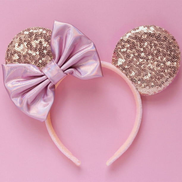Rosa y oro Minnie Mouse orejas diadema, orejas de Minnie, diadema