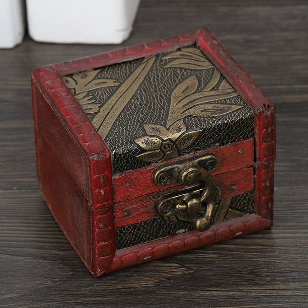 Caja de madera decorativa, joyero Caja de almacenamiento de madera antigua  Caja de almacenamiento de Ticfox