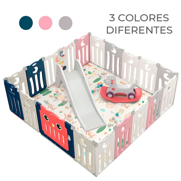 Corral para bebés de 14 paneles, 150x150x60 cm, apto para niños de 0 a 6  años
