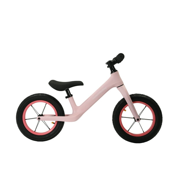 Bicicleta sin Pedales para Niños Aprender Caminar Bicicleta Equilibrio para Bebé  1-2 Años Rosa 59 x 29 x 40 cm - Costway